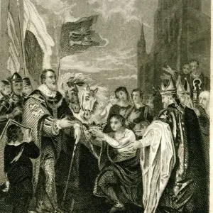 Guillermo I el Conquistador recibiendo la corona Guillermo I el Conquistador recibiendo la corona