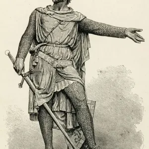 William Wallace Statue Print - Aberdeen, Scotland 1888 William Wallace Statue Print - Aberdeen, Scotland 1888