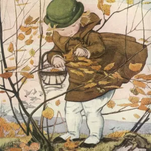 Autumn Scene: Wind Blown Print by Muriel Dawson Autumn Scene: Wind Blown Print by Muriel Dawson