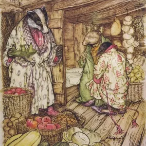 Wind in the Willows: The Badgers' Winter Stores Print, 1908 Wind in the Willows: The Badgers' Winter Stores Print, 1908