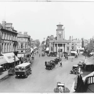 Woking - 1918 Town Hall Print, Surrey Woking - 1918 Town Hall Print, Surrey