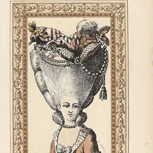 Woman in the Asiatic hairstyle, 1770s