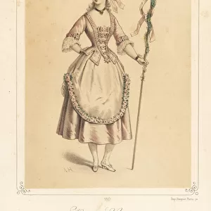 Woman in fancy dress costume as a shepherdess