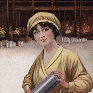 Woman in Munitions Factory O. H. M.s WW1