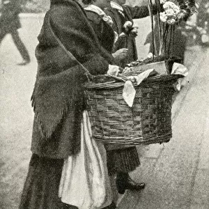 Women selling fresh flowers in a Central London street