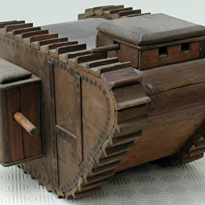 Wooden model of a British tank, WW1