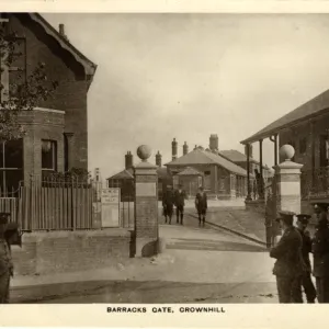 World War Two Barracks Gate Print, Plymouth, England 1940s World War Two Barracks Gate Print, Plymouth, England 1940s