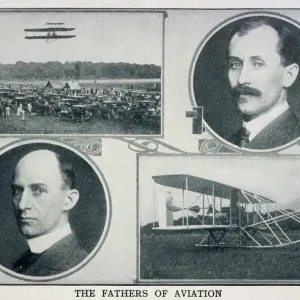 Wilbur and Orville Wright Portrait Print Wilbur and Orville Wright Portrait Print