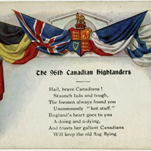 WW1 - 96th Battalion (Canadian Highlanders) - Allied Flags