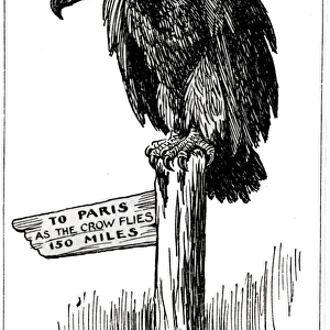 WW1 - Cartoon - As the eagle flies