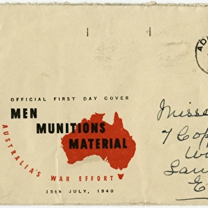 WW2 - Men Munitions Material - Australian First Day Cover