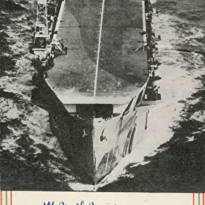 WW2 - Nairana-class Escort Carrier - HMS Nairana. She was built at John Brown & Company