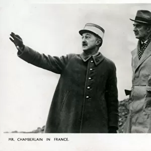 WW2 - Neville Chamberlain, British Prime Minister in France