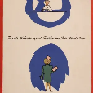 WW2 Road Safety Print: Don't Shine Your Torch on the Driver WW2 Road Safety Print: Don't Shine Your Torch on the Driver