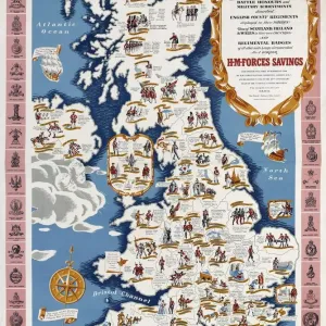 WW2 British Army Map Print, 1944 WW2 British Army Map Print, 1944