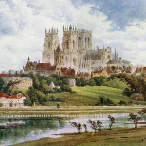 Distant View of York Minster Print, 1908 Distant View of York Minster Print, 1908