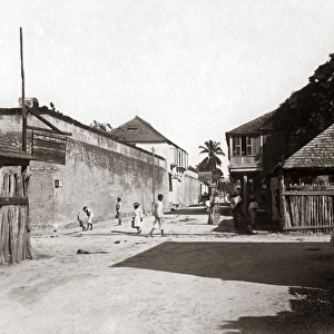 Young St, Spanish Town, Jamaica, West Indies, circa 1900