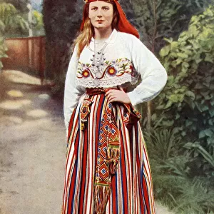 Young woman from Oesel Island (Saaremaa), Estonia