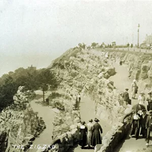 The Zig Zag Path, Folkestone, North Downs, Kent, England. Date: 1910s