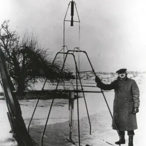 First Flight of a Liquid Propellant Rocket Print, March 16, 1926 First Flight of a Liquid Propellant Rocket Print, March 16, 1926
