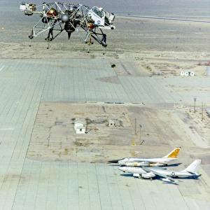 Lunar Landing Research Vehicle in Flight