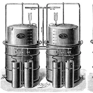 Acetylene lighting system, 19th century