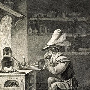 Alchemy satire, 18th-century artwork
