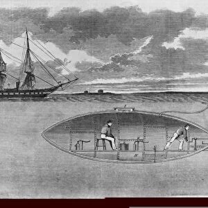 American Civil War submarine, artwork C013 / 7503