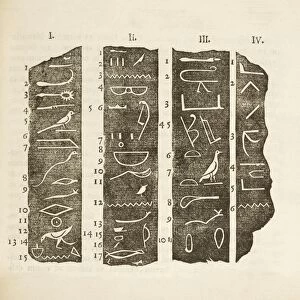 Ancient Egyptian hieroglyphics, 1666 C016 / 8928