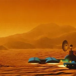 Mars Base Print: Artists Impression of a Martian Research Station