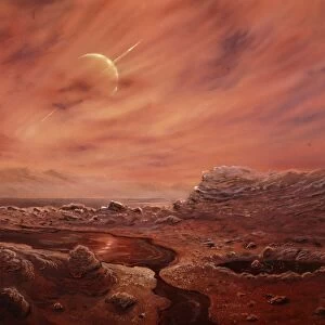 Artists impression of surface of Titan
