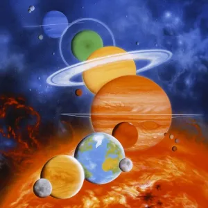 L'œuvre d'art du Soleil et des planètes du Système solaire L'œuvre d'art du Soleil et des planètes du Système solaire