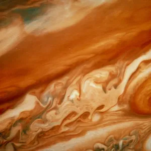Jupiter Atmospheric Waves Print, Voyager 1 Image Jupiter Atmospheric Waves Print, Voyager 1 Image
