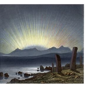 Aurora borealis, 1854 artwork
