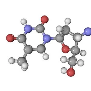AZT antiretroviral drug molecule