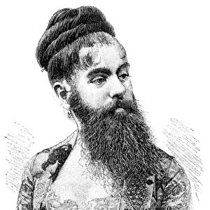 Bearded lady, 19th century