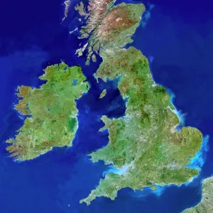 British Isles, satellite image