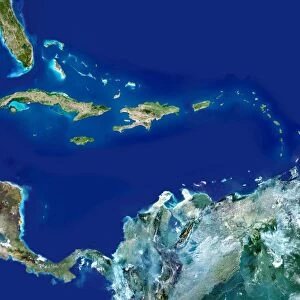 Caribbean, satellite image
