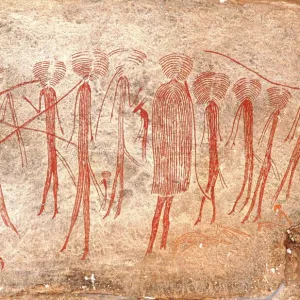 Cave painting: Kondusi stick dance, Tanzania