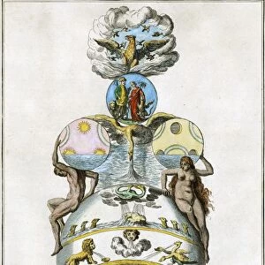 Chemistry allegory, 18th-century artwork
