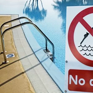 No diving sign