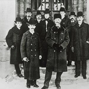 E. Rutherford in a group portrait at McGill Unive