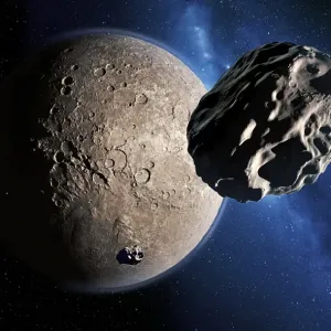 Print of Eris dwarf planet and its moon Dysnomia