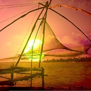 Fishing nets at sunset C013 / 7106