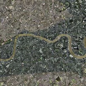Flood risk in London, satellite image