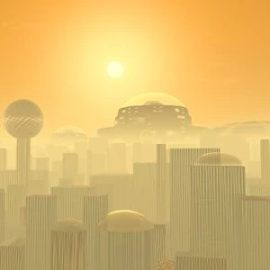 Future Earth cityscape, artwork