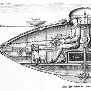 Goubet submarine, 19th-century artwork C018 / 7079