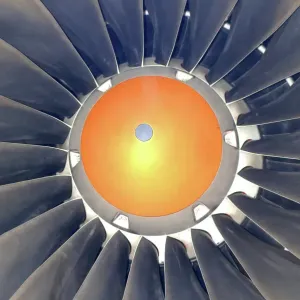 Aeroplane Engine Print: Close-up of Boeing 747 Turbine Blades Aeroplane Engine Print: Close-up of Boeing 747 Turbine Blades