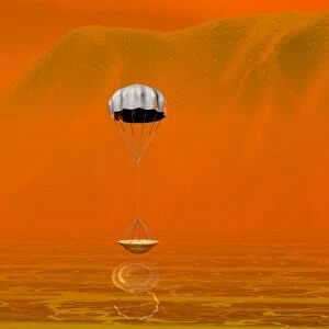 Huygens probe landing on Titan