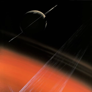 Huygens probe at Titan, artwork